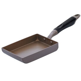 LIV PLUS｜リブプラス 卵焼き器 13×18cm IH ガス火対応 アイスフラワーブラウン アリエッタ ネクスト ダイヤモンドコート アイスフラワーブラウン ND-8298