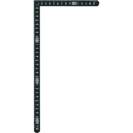 シンワ測定｜Shinwa Rules 曲尺小型　サンデーカーペンター黒色30cm×15cm　表裏同目　12435