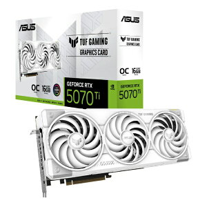 ASUSbGCX[X OtBbN{[h TUF Gaming GeForce RTX 5070 Ti 16GB GDDR7 White OC Edition zCg TUF-RTX5070TI-O16G-WHITE-GAMING [GeForce RTXV[Y /16GB] yzsz