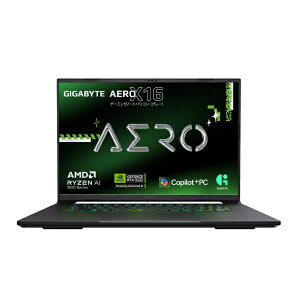 GIGABYTEbMKoCg Q[~Om[gp\R AERO X16(RTX 5060) Xy[XOC AERO X16 1VH93JPC64AH [16.0^ /Windows11 Home /AMD Ryzen AI 7 /F32GB /SSDF1TB /2025N5f]