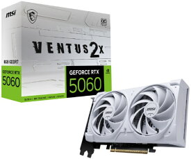 MSI｜エムエスアイ グラフィックボード ホワイト GeForce RTX 5060 8G VENTUS 2X OC WHITE [GeForce RTXシリーズ /8GB]