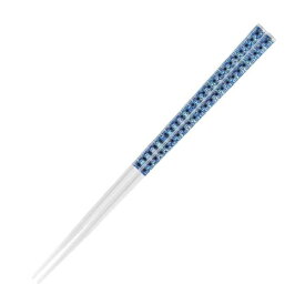 イシダ｜ISHIDA 箸 22.5cm 麻の葉 食洗機対応 すべり止め プラスチック ブルー