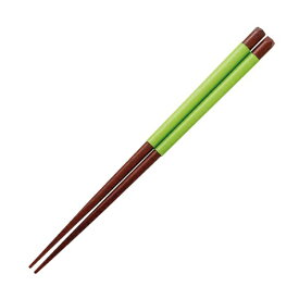 イシダ｜ISHIDA 箸 21cm シリコン 木製 天然木 漆 グリーン