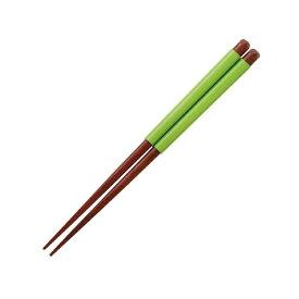 イシダ｜ISHIDA 箸 18cm シリコン 木製 天然木 漆 グリーン