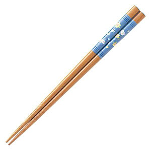 イシダ|ISHIDA 箸 18cm ミツバチ 子供用 すべり止め 木製 天然木 ブルー