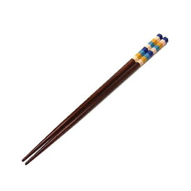 イシダ｜ISHIDA 箸 23cm キューピット 六角箸 木製 ブルー