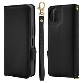 ラスタバナナ｜RastaBanana AQUOS wish5 ハンドストラップ付き手帳型ケース ブラック 8811AW5BHSBK