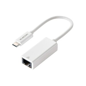 ELECOMbGR LANϊA_v^ [USB-C IXX LAN] 1GbpsΉ(iPadOS/Mac/Windows11ΉESwitchΉ) zCg EDC-GUC3V3-W