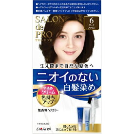 ダリヤ｜DARIYA SALON de PRO（サロンドプロ）無香料ヘアカラー 早染めクリーム（白髪用） 6 ダークブラウン1剤40g+2剤40g 6 ダークブラウン【rb_pcp】