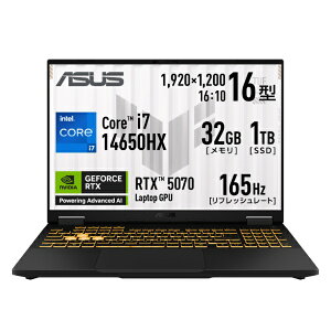 ASUSbGCX[X Q[~Om[gp\R TUF Gaming F16 FX608JPR(RTX 5070) CF[K[O[ FX608JPR-I7R5070 [16.0^ /Windows11 Home /intel Core i7 /F32GB /SSDF1TB /2025N6f]