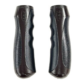 OGK｜オージーケー 自転車用グリップ AG-021グリップ(ロング&ロング) こげ茶×黒