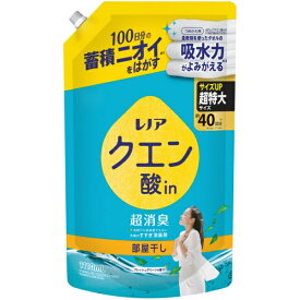 P&G｜ピーアンドジー レノアクエン酸in超消臭部屋干しフレッシュグリーンの香り 詰替用超特大サイズ 1110mL