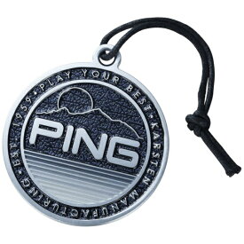 ピン｜PING AC-N2502 メタルネームプレート ブラック 38615 [W9.2×H10.4×D0.4cm]
