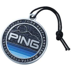 ピン｜PING AC-N2502 メタルネームプレート ブルー 38615 [W9.2×H10.4×D0.4cm]