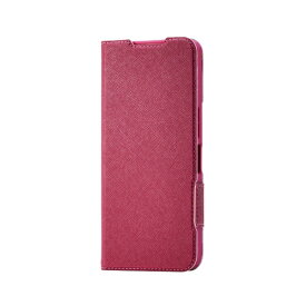 ELECOM｜エレコム AQUOS wish5 ( SH-52F ) ケース レザー カバー 手帳型 マグネット フラップ 衝撃吸収 超軽量 薄型 ストラップホール付 スタンド機能付 花柄 UltraSlim ピンク PM-S251PLFUJPND