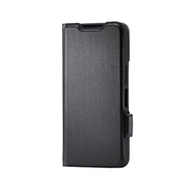 ELECOM｜エレコム AQUOS wish5 ( SH-52F ) ケース レザー カバー 手帳型 マグネット フラップ 衝撃吸収 ストラップホール付 スタンド機能付 ブラック PM-S251PLFY3BK