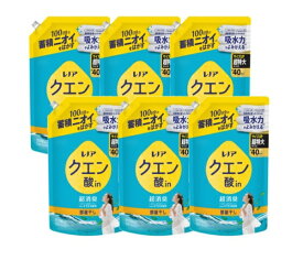 P&G｜ピーアンドジー レノアクエン酸in 柔軟剤　液体　超消臭　部屋干し　フレッシュグリーンの香り　超特大　詰め替え　大容量　まとめ買い　1110ml×6個