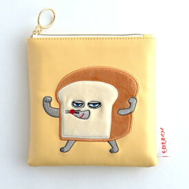 OVERGLAD パンどろぼう ボア刺繍ポーチ OVERGLAD PDD-038