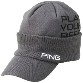 ピン｜PING メンズ HW-U2514 光電子ブリムニットキャップ グレー 38505-02 [メンズ /フリーサイズ：57〜59cm]【返品交換不可】