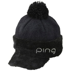 ピン｜PING レディース HW-L2519 光電子ブリムニットキャップ ブラック 38539-02 [レディース /フリーサイズ：56〜58cm]【返品交換不可】