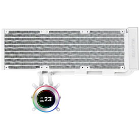 LIANLI｜リアンリ 水冷CPUクーラー ファン無しx3 [LGA1851/1700・AM5/AM4] HydroShift II LCD-C 360N ホワイト LL-HS2-LCD-360-N-WT