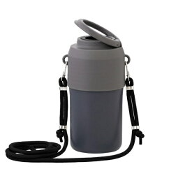 LIV PLUS ペットボトルホルダー 保冷保温 真空二重構造 300〜650ml ショルダー ブラック NM-373