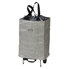 レップ｜REP レップ ハンディトートカート 折りたたみ式・自立型・保冷保温機能 ストライプ ブラック REP564721