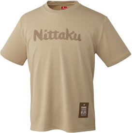 ニッタク｜Nittaku 男女兼用 NittakuドットTシャツ ベージュ NX-2015 [男女兼用 /Sサイズ]