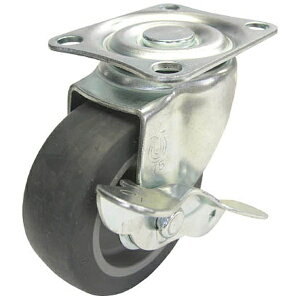 ユーエイキャスター|YUEI CASTER キャスター自在車ストッパー付 65径エラストマー車輪 SG65ELS