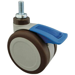 東信製作所|Toshin Caster ねじ込み双輪キャスター 124径 自在ダブルストッパー付 XWSP5BM12XP1.75