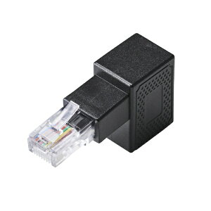 ELECOM�b�G���R�� LAN�P�[�u�� �����R�l�N�^ L�������� �ϊ��A�_�v�^ Cat5e RJ45 ���p�R�l�N�^ �M�K�r�b�g�Ή� �u���b�N �u���b�N LD-RJ45U5ELDBK [�J�e�S���[5e]