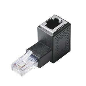 ELECOM�b�G���R�� LAN�P�[�u�� �����R�l�N�^ L������� �ϊ��A�_�v�^ Cat5e RJ45 ���p�R�l�N�^ �M�K�r�b�g�Ή� �u���b�N �u���b�N LD-RJ45U5ELUBK [�J�e�S���[5e]