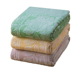 野村タオル｜NOMURA TOWEL 今治産ジャカード織タオルケット フラワースター ピンク [シングルサイズ]