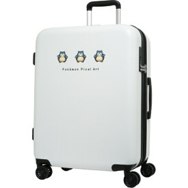 ポケモン｜Pokemon スーツケース ピクセルアート ファスナータイプ 旅行目安日数：5〜6泊 約59L 拡張時約68L TSロック搭載 ホワイト PK-0894-56-WH [TSAロック搭載]