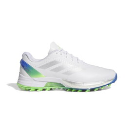 アディダス｜adidas ゴルフシューズ アディゼロ ゼッドジー 25 ホワイト×シルバーメタリック×ライムバースト NLC98 [27.5cm /幅:2E]【返品交換不可】
