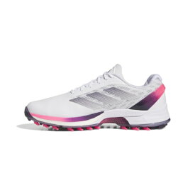 アディダス｜adidas ゴルフシューズ アディゼロ ゼッドジー 25 ホワイト×オーロラプラム×ルシッドピンク NLC98 [26.5cm /幅:2E]【返品交換不可】