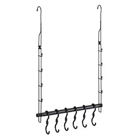 伸晃 鞄ハンガー 吊り下げ クローゼット 伸縮タイプ ブラック CH-KH