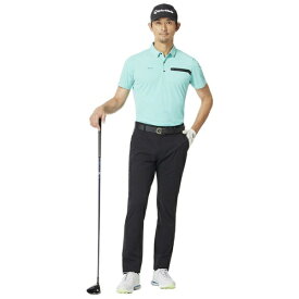 テーラーメイドゴルフ｜Taylor Made Golf メンズ ラインドS/Sポロ Turquoise UN632 [メンズ /Oサイズ]【返品交換不可】