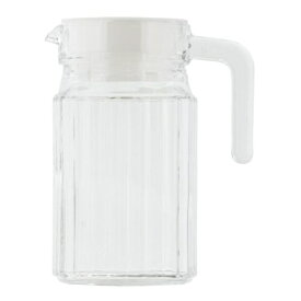 LIV PLUS ガラス ピッチャー 0.5L クアドロピッチャー ホワイト ND-2355