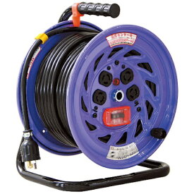 日動工業｜NICHIDO NICHIDO　電工ドラム　ロック（引掛）式コンセントドラム100V　アース付　過負荷漏電しゃ断器付　30m 【メーカー直送・代金引換不可・時間指定・返品不可】