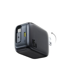 Baseus｜ベースアス EnerCore CJ11 巻取式ケーブル内蔵急速充電器 45W ブラック E0120C00