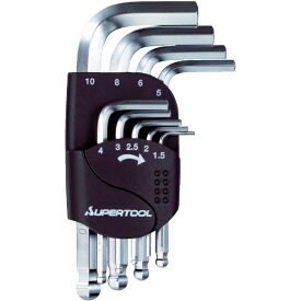 スーパーツール｜SUPER TOOL ボールポイント六角棒レンチ（9本組）1.5~10mm　HKSB9S