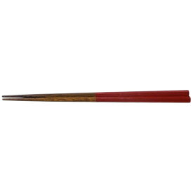 越前漆器 箸　五角刷毛目　赤　23．0