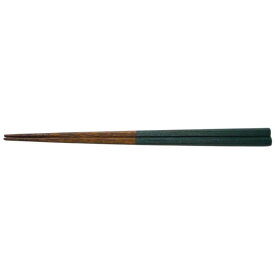 越前漆器 箸　五角刷毛目　緑　23．0