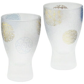 石塚硝子｜ISHIZUKA GLASS プレミアム　酒グラスペアセット　丸紋 アデリア