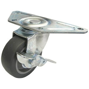 ユーエイキャスター|YUEI CASTER コーナー用キャスター自在車ストッパー付 75径エラストマー車輪 SGC75ELS