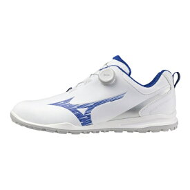 mizuno｜ミズノ ゴルフシューズ ジーエムスタイル ボア ホワイト×ブルー 51GM2553 [メンズ /25.5cm /幅:3E]【返品交換不可】