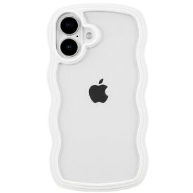 COCO case iPhone 16 パステルなくねくねケース COCO case ホワイト 1794-16-WHITE