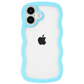 COCO case iPhone 16 パステルなくねくねケース COCO case ブルー 1794-16-BLUE