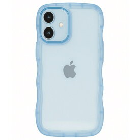 COCO case iPhone 16 パステルなくねくねケース COCO case ブルー 1818-16-BLUE